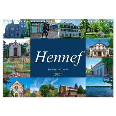 Hennef - Stadt der 100 Dörfer (Wandkalender 2027 DIN A4 quer), CALVENDO Monatskalender