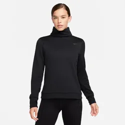 NIKE Therma-FIT Element Swift Rollkragen langarm Laufshirt Damen 010 - black/reflective silv L