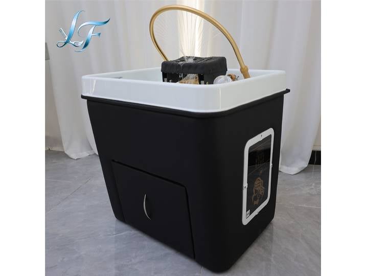 Fauteuil de lavage de salon avec bac en acrylique, équipement de lavage et de fumigation pour spa capillaire