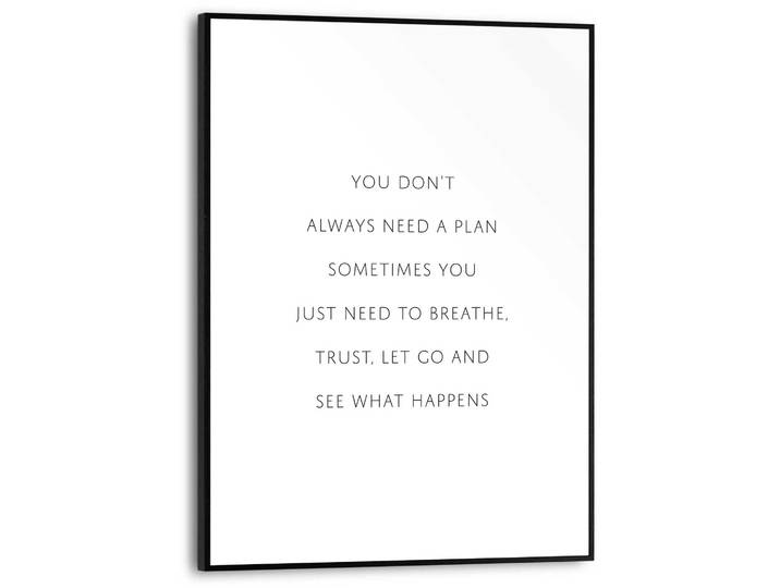 Poster REINDERS Let go , schwarz (farbe bild(er): schwarz, weiß), B:30cm H:40cm T:1,6cm, MDF, Bilder, Poster