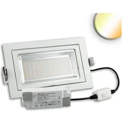 Isoled, Deckenleuchte, LED Shop-Downlight Box, 32W, ausschwenkbar, weiss, Colorswitch, dimmbar (4600 lm)