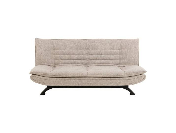 Liadomo Alfeo Schlafsofa mit Klappfunktion - Bouclé Monza beige Wohnzimmer, Schlafzimmer, Sofa, Stoffbezug in Dunkelgrau, Hellgrau oder Beige, Bouclé, Metallfüße, kuschelig und gemütlich manuelle Rückenteilverstellung, Schlaffunktion Modern, Zeitlos