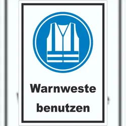 HB-Druck Warnweste benutzen Aufkleber A1 (594x841mm)