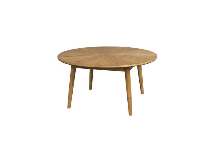 Runder Couchtisch „Fabio“ aus Eichenholz, Ø 80 cm Natural White Label by Bloomingloft