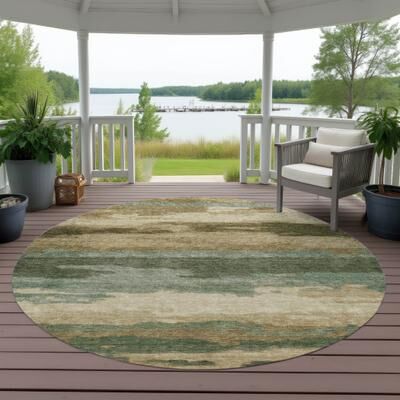 Addison Rugs Machine Washable Indoor/ Outdoor Contemporary Saco Chantille Rug
