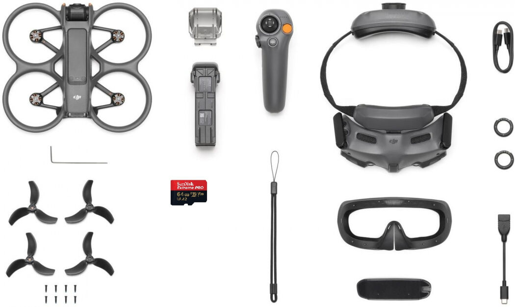 DJI Avata 2 Fly More Combo (batterie simple) + SanDisk Extreme Pro 64GB  Dealpreis