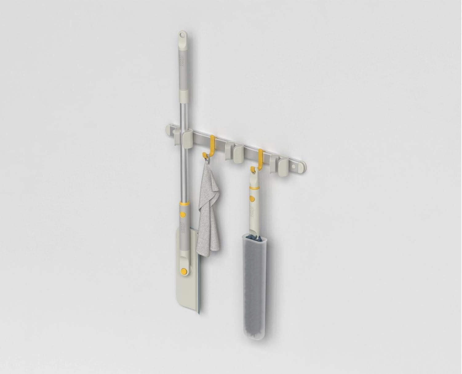 JOSEPH JOSEPH Halterung "für Reinigungsutensilien CleanTech 49 x 7 cm", silber, Gerätehalterungen, Halterung silber Einheitsgröße