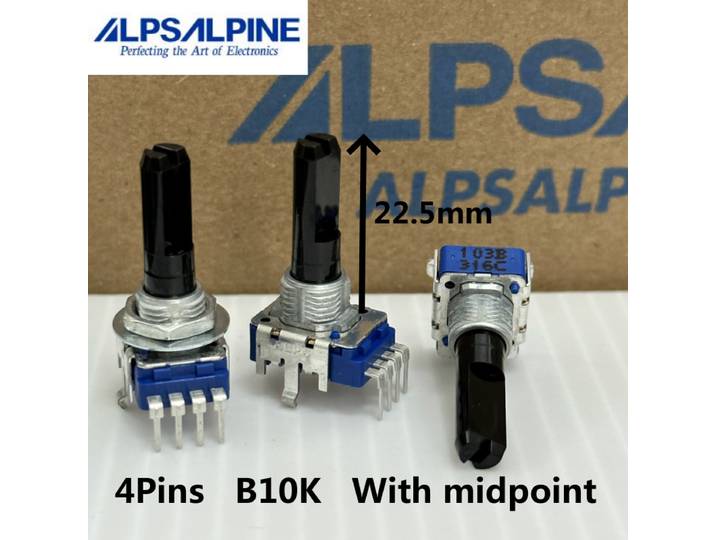 50 pièces, potentiomètre à tour unique, ALPS RK11 103B 4 broches, avec point médian ;, Pioneer DJ DDJ-400 DDJ-FLX6, bouton de Volume