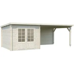 Palmako Gartenhaus Ella 6,9 + 10,0 m2 - 28 mm naturbelassen