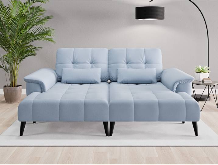 Loveseat Tokio - Blau (Taubenblau) - Feiner Mikrofaserstoff
