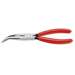 KNIPEX Flachrundzange mit Schneide 200mm schwarz atramentiert 26 21 200