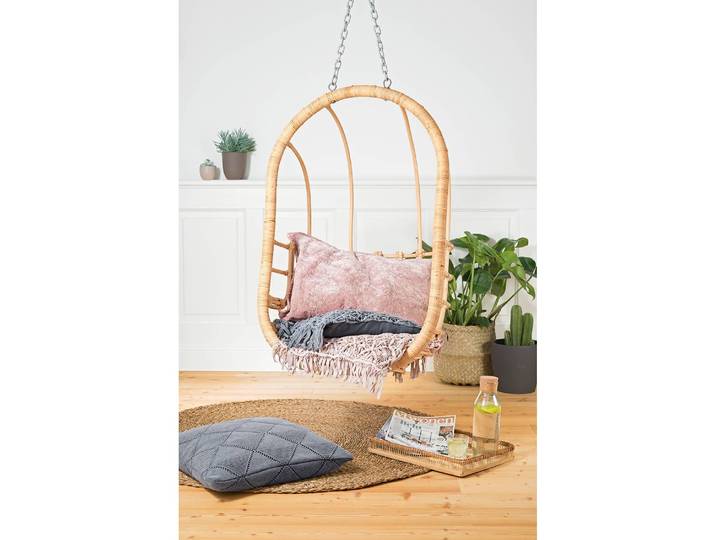 Kissenbezug Fringe Grau/Grau 45 x 45cm Baumwollstoff