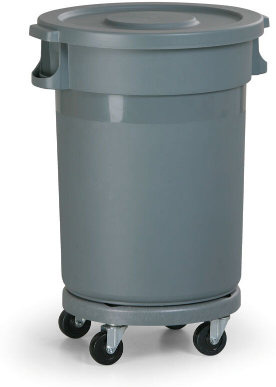 B2B Partner Mobiler plastik Behälter, mit Deckel, 80 l