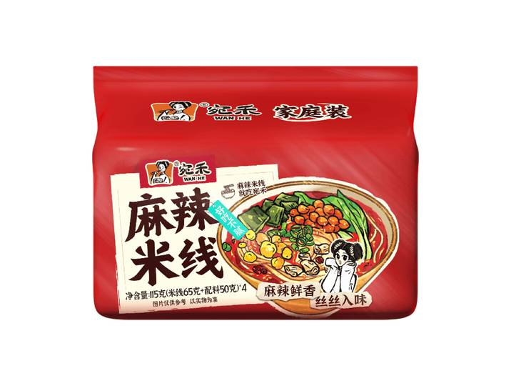 Wan He Nouilles de Riz Épicées (Format Familial) 115 g x 4