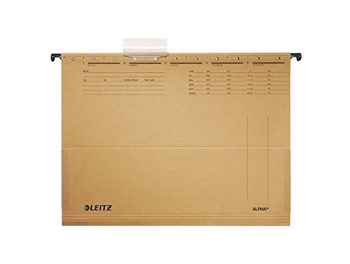 Esselte-Leitz 1916-00-00 hangmap ALPHA A4, 230 g/m² karton, 25 stuks, bruin