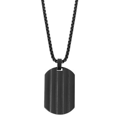 Kette ohne Anhänger ADELIA´S "Halskette mit Anhänger – aus Edelstahl", schwarz, Halsketten, Damen, 61cm, Edelstahl, Geschenkidee: zeitlos und vielseitig