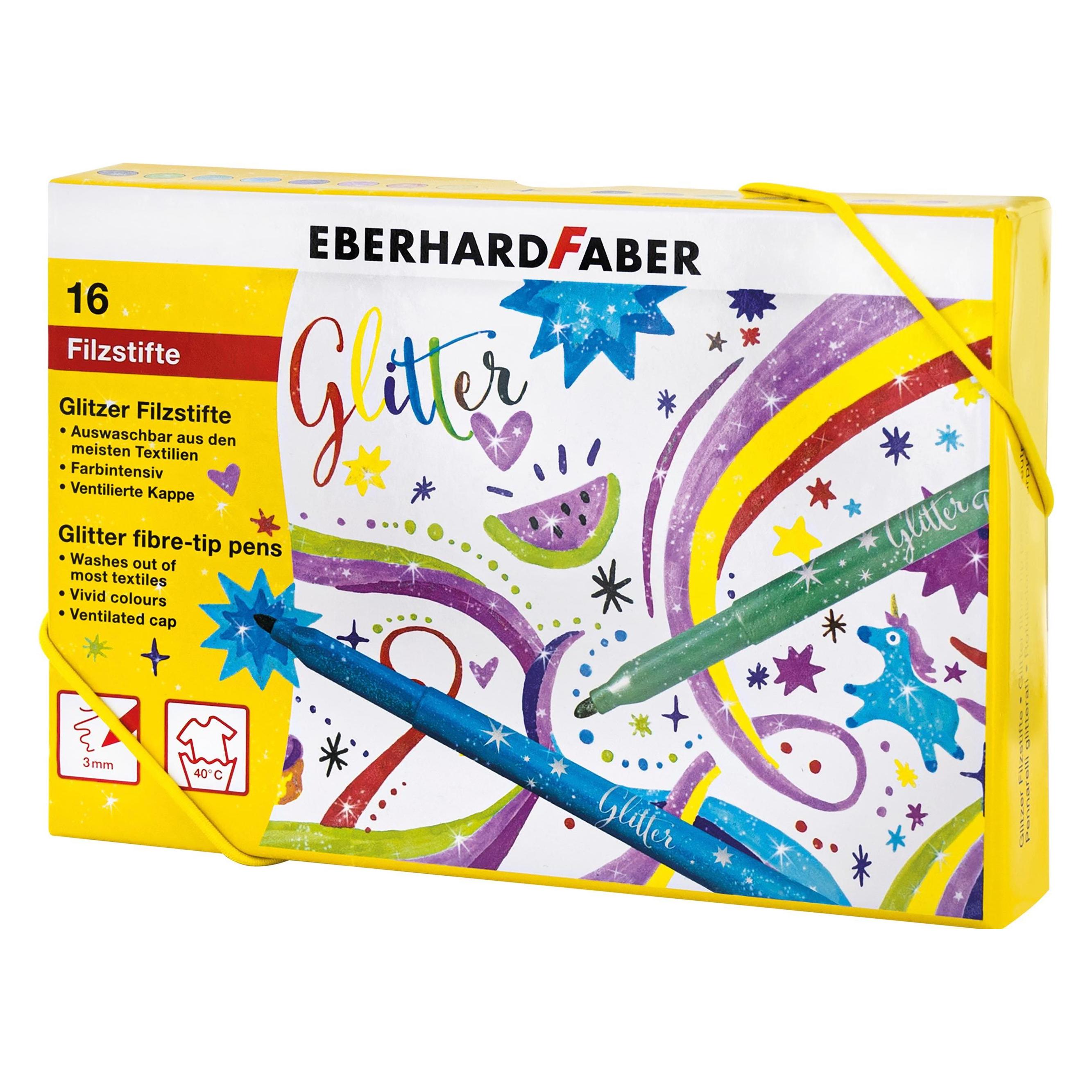 EberhardFaber Fasermaler Glitter (16x) (551016)