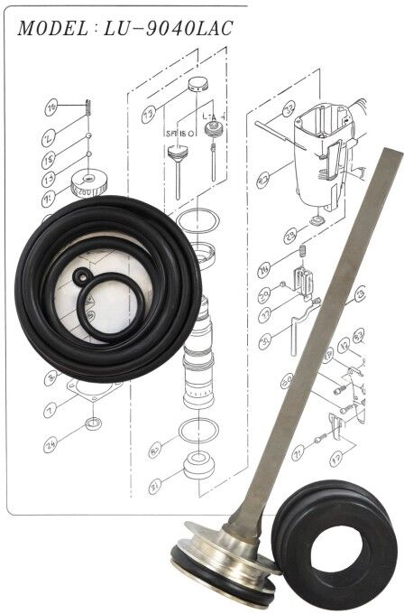 Kit joints piston LU-9040LAC APACH SIROCO