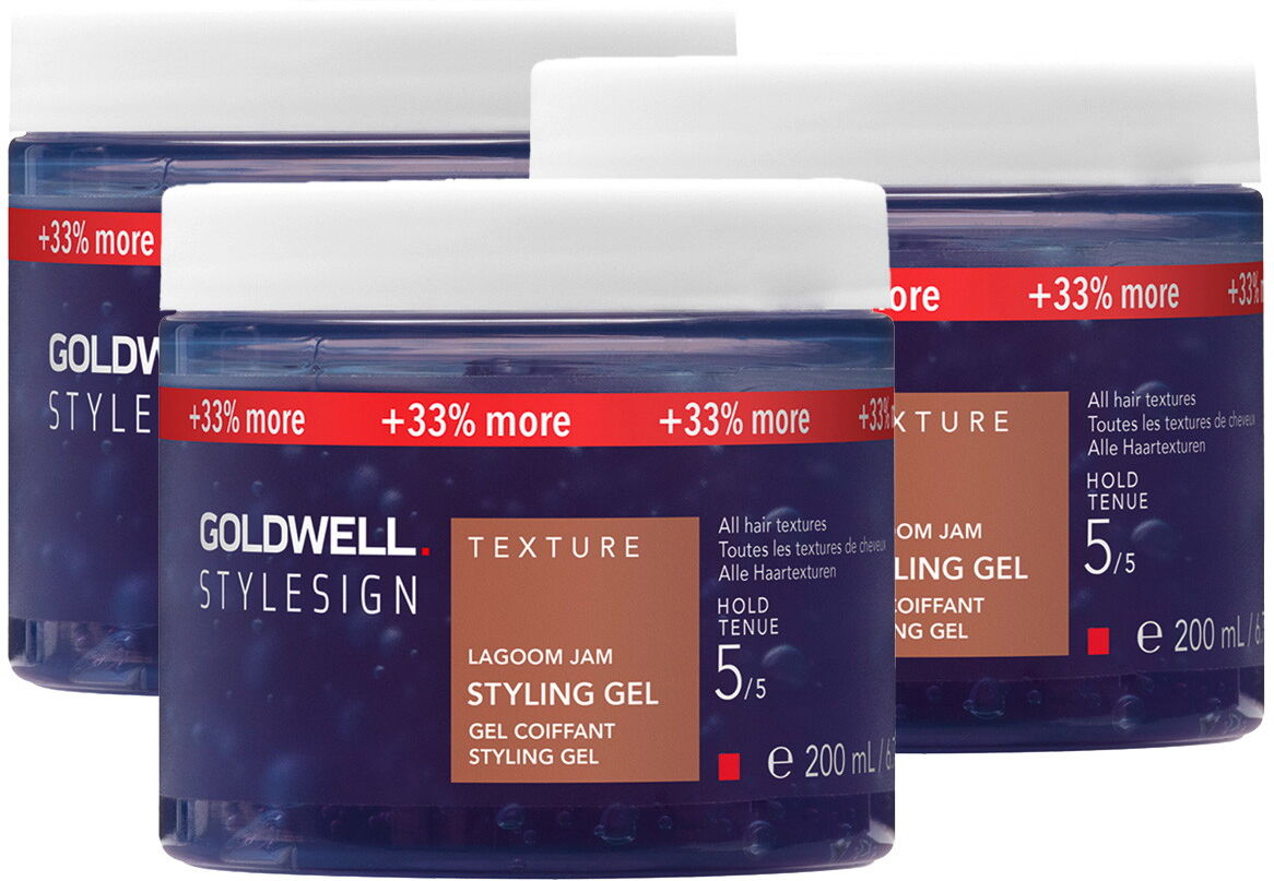 600ml Goldwell StyleSign Texture Lagoom Jam Styling Gel Set (3 x 200ml)
