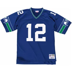 Mitchell & Ness, Herren, Sportshirt, NFL Legacy Jersey Seattle Seahawks 12 Retro Throwback (S), Blau, S