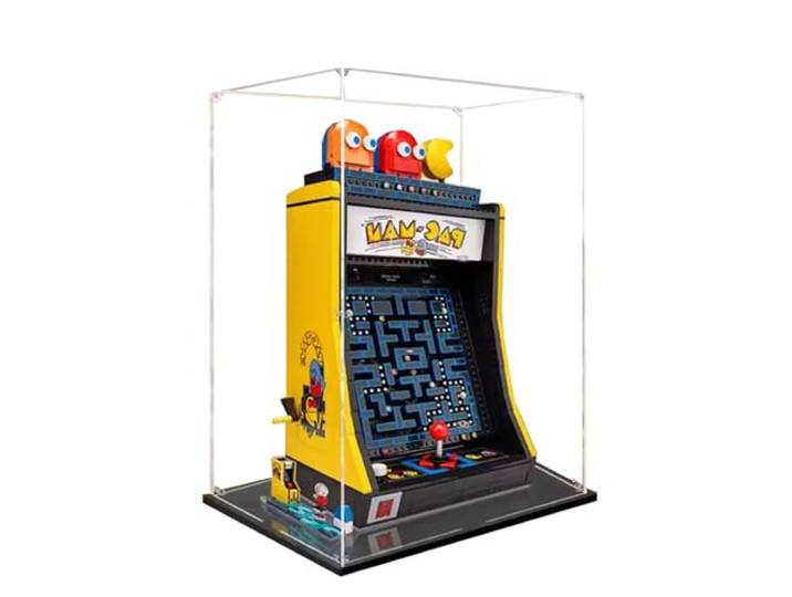 Acryl-Vitrine für Lego 10323 PAC-Man, staubdicht, UV-geschützt, passgenaue Vitrine, Geschenke für Modellliebhaber (Transparent 3 mm)
