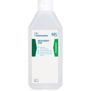 Dr.Schumacher Desinfektionsmittel Descosept PUR, für Flächen und Instrumente, ohne Alkohol, Flasche 1 Liter