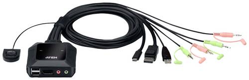 ATEN 2-Port USB-C-DisplayPort-Kabel KVM Switch KVM-Konsole 4096 x 2160 Pixel
