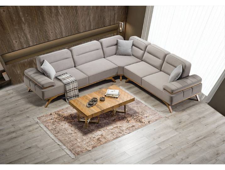 Viva Möbel Sofa DORA, L265 x R305 cm, Luxuriöses Design mit erstklassigem Komfort.