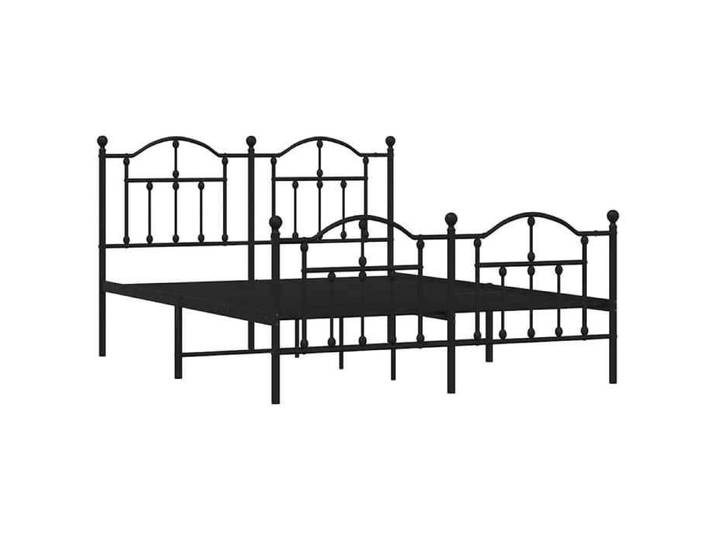 Top sélection Lit Métal Noir - Cadre de lit - ECOHOME - 2 Places - métal sans matelas avec pied de lit - noir 140 x 190cm - 6650