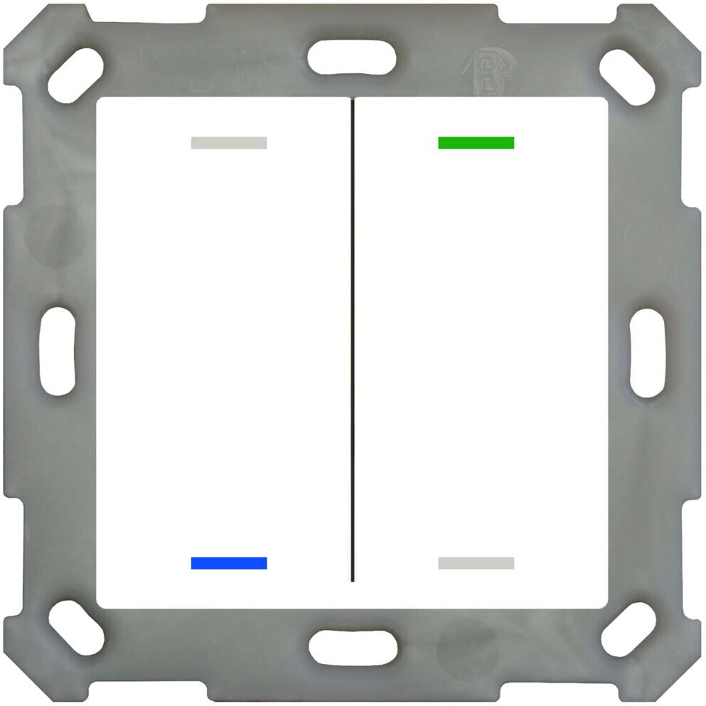 MDT technologies Taster Light 55 2-fach RGBW, rws/glä, neutral BE-TAL55T2.01)