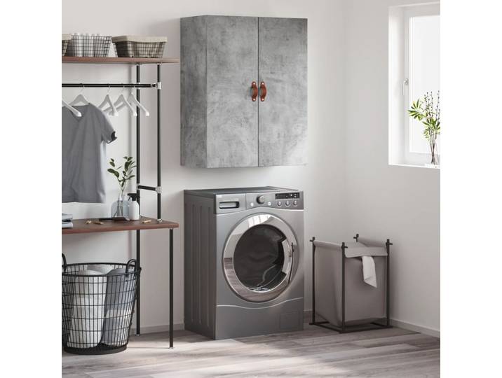 vidaXL Wandschrank Betongrau 69,5x34x90 cm