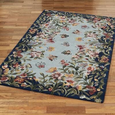 Kas Oriental Rugs / Exclusives "Sophia Garden Rectangle Rug, 2'6"" x 4'6"", Midnight Blue"