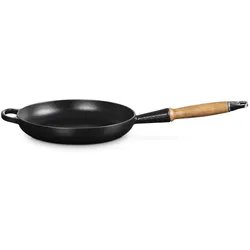 Le Creuset Bratpfanne mit Holzgriff 24 cm schwarz matt