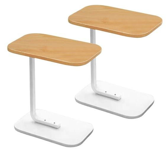 Mormark Set van 2 multifunctionele salontafels en bijzettafels, wit