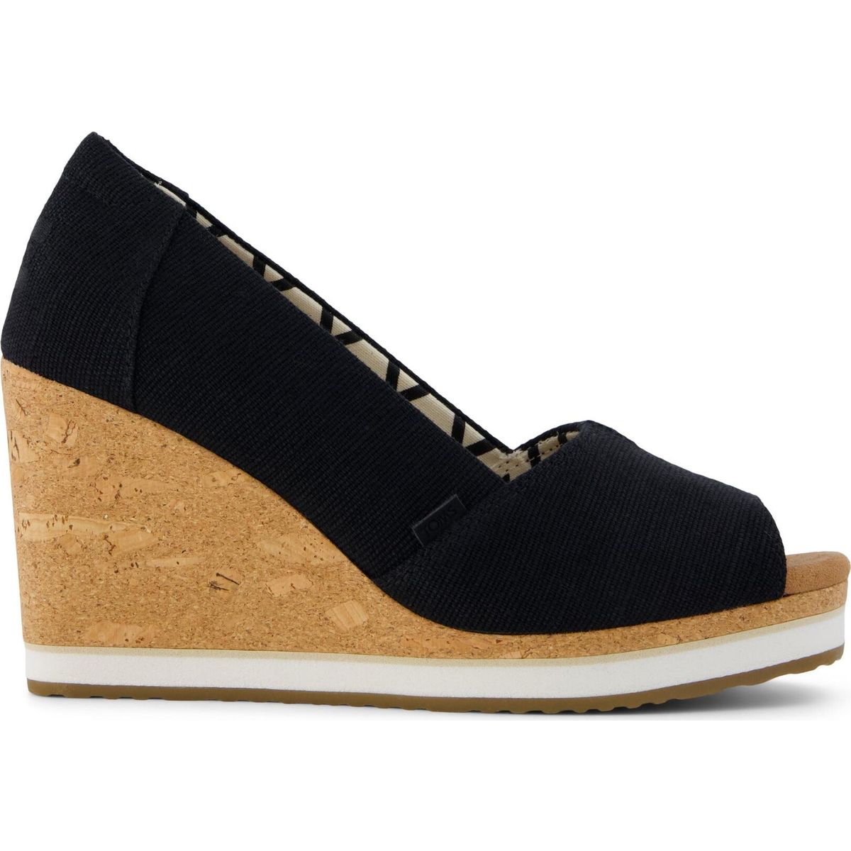 Toms Essential Wedge black heritage canvas 38.5 10023020-38.5
