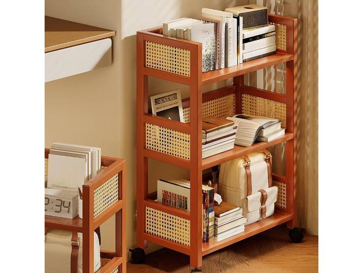 Chariot de rangement à roulettes à 3 niveaux, chariot utilitaire polyvalent sur pied, armoire de rangement mobile à roulettes