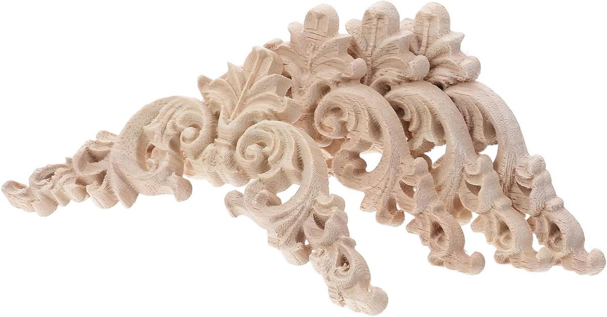 Houten Applicaties Meubeldecoratie Inlegwerk Klassieke Europese Stijl Beige 8 x 8 cm
