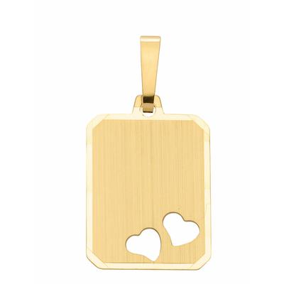 Kettenanhänger ADELIA´S "585 Gold Gravurplatte Anhänger", gold, Schmuckanhänger, Damen, Gold, Kettenanhänger, 585 Gold Goldschmuck für Damen