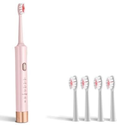 Everyday Crate AquaSmile Sonic Electric Toothbrush For Adults USB Rechargeable Waterproof Oral Care Brush pink