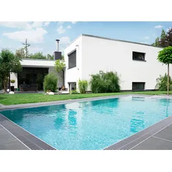 Pool Infinity® Bay mit Überlauf-Schwimmbecken | Überlauf-Schwimmbecken: Fertig montiert, verrohrt und verkabelt