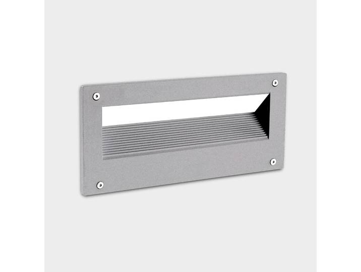 LEDS-C4 Micenas asymmetrisch IP66 CCT 11x25cm grau, alu / grau / zink, Aluminium, Modern, Wandleuchte außen