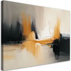LEINWANDBILD Schwarz-goldene Glamour-Abstraktion 90x60cm