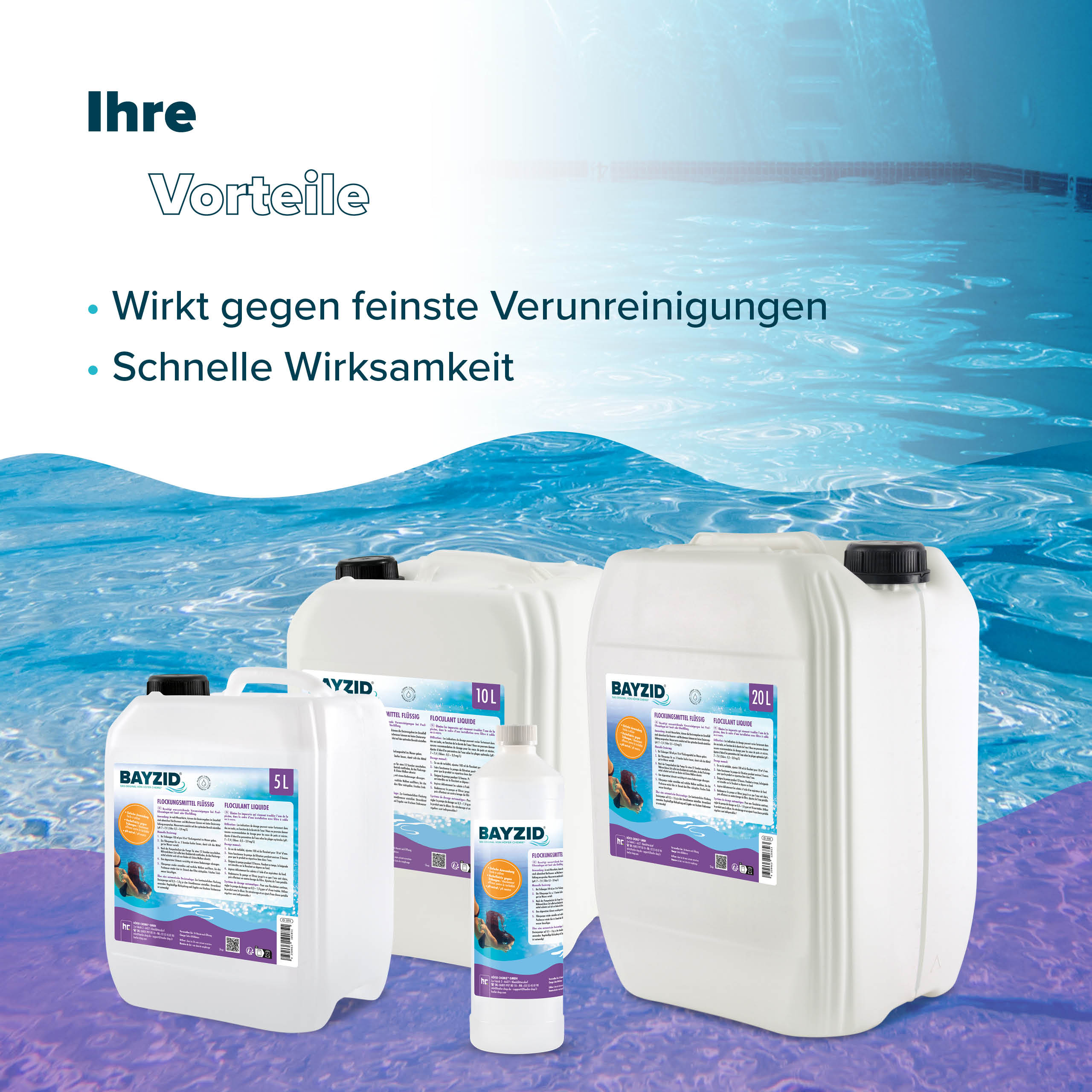 Höfer Chemie GmbH 1x 1 L Floculant liquide  en bouteille de 1 L