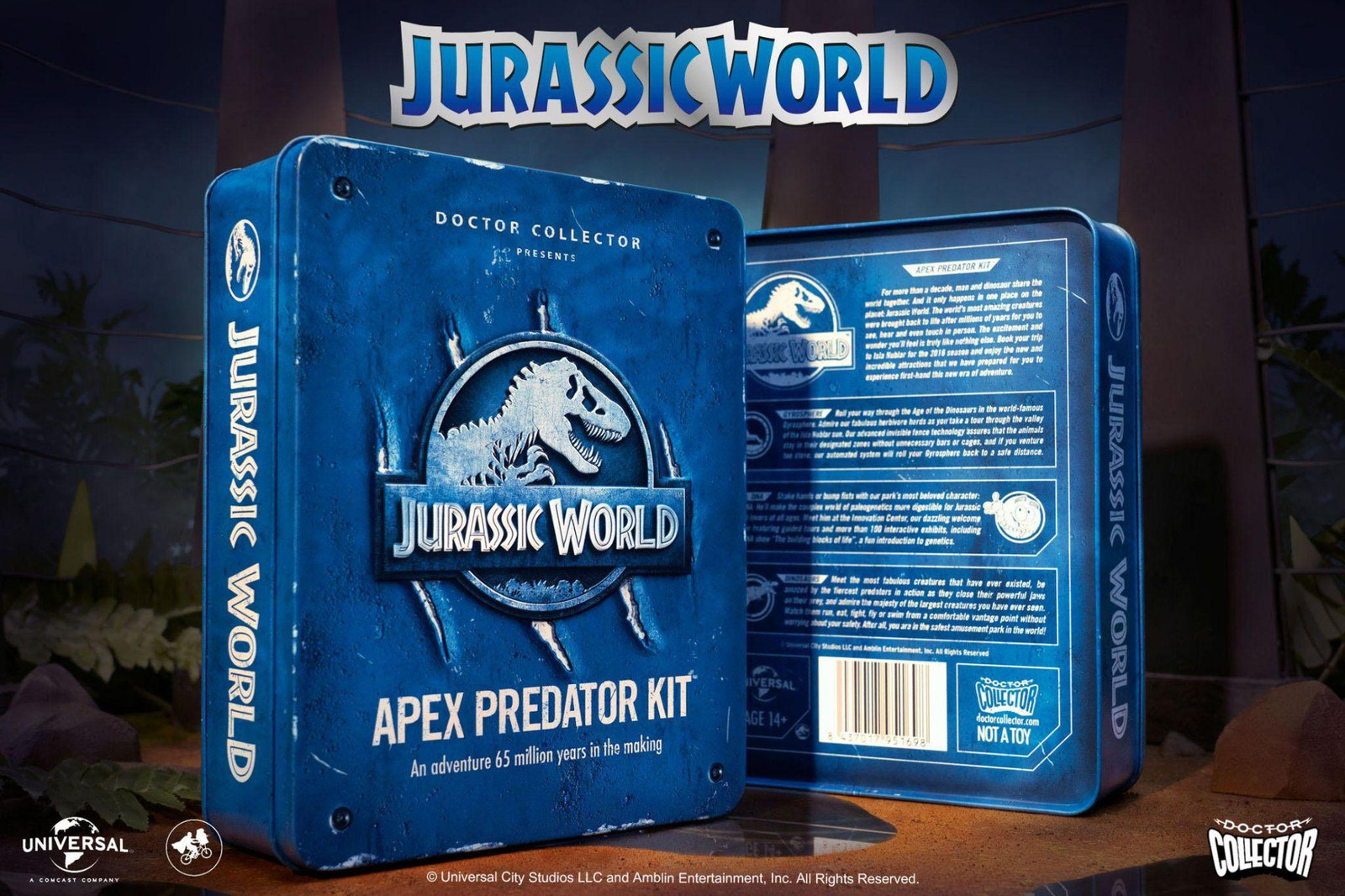 Doctor Collector Jurassic World Apex Predator Set: Verzamelbox met vlag, pins en handleiding