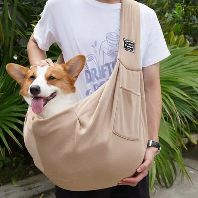 Inspire Select Pet Sling Carrier Bag Comfortable Crossbody Shoulder Bag For Small Dogs, Cats & Travel khaki