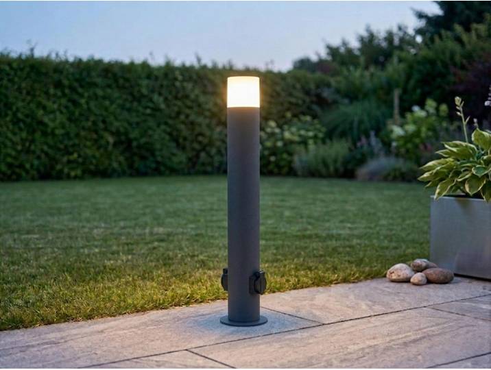 Trio Hoosic Außenleuchte Druckguss Aluminium/Kunststoff Anthrazit/Weiß