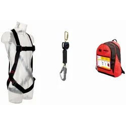 3M PROTECTA Premium Set, 1 Punkt Auffanggurt (1161601), Höhensicherungsgerät (3101461), Rucksack (9513331), M/L