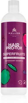 Kallos Hair Pro-Tox Superfruits champô para cabelo com efeito antioxidante 500 ml. Hair Pro-Tox Superfruits