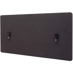 Mendler Tischtrennwand HWC-G75, dunkelgrau, Akustik-Trennwand mit Textilbezug, 120 x 60cm