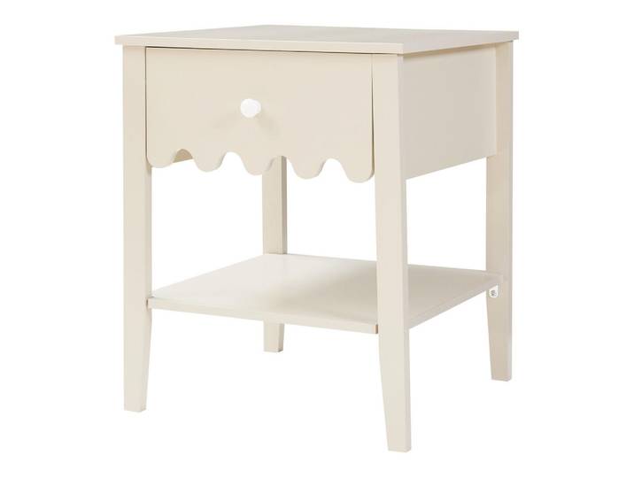 [en.casa] Nachttisch Luspoo I., Creme, Holzwerkstoff, 1 Schubladen, Quadratisch, 40x50x40 cm, Schlafzimmer, Nachttische